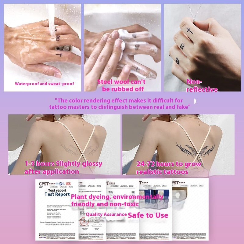 Fruit Juice Herbal Tattoo Sticker Female Waterproof And Durable Arm Clavicle