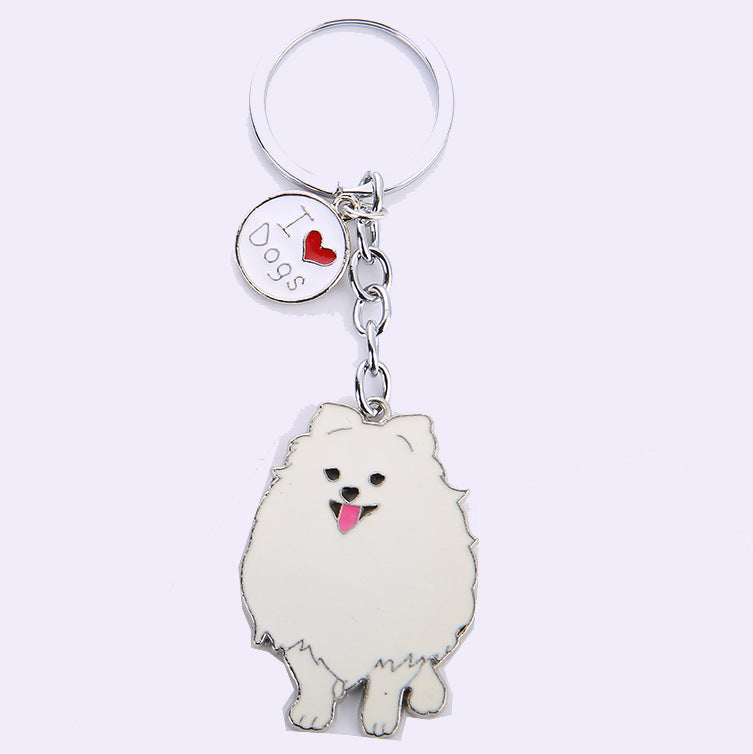 Pet Dog Car Key Ring Creative Metal Keychains