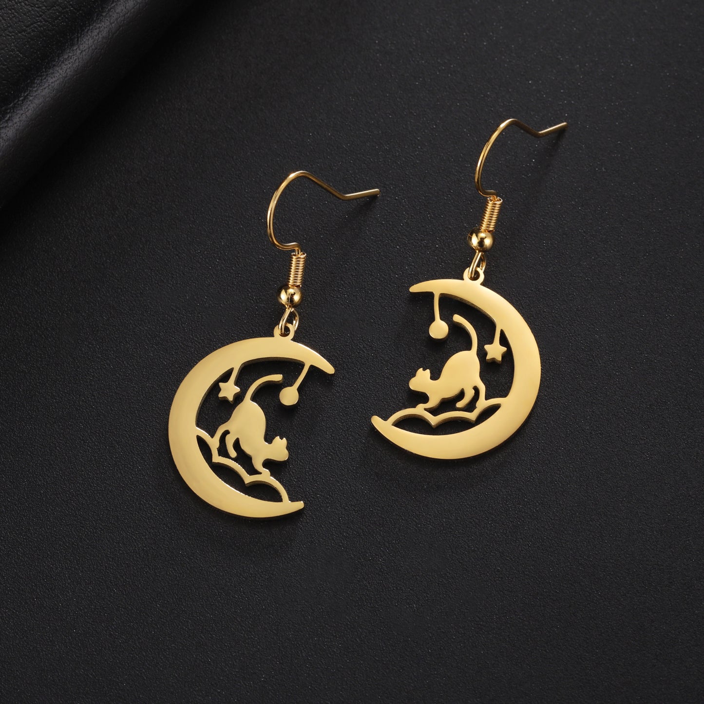 Women's Stainless Steel Animal Cat Earrings