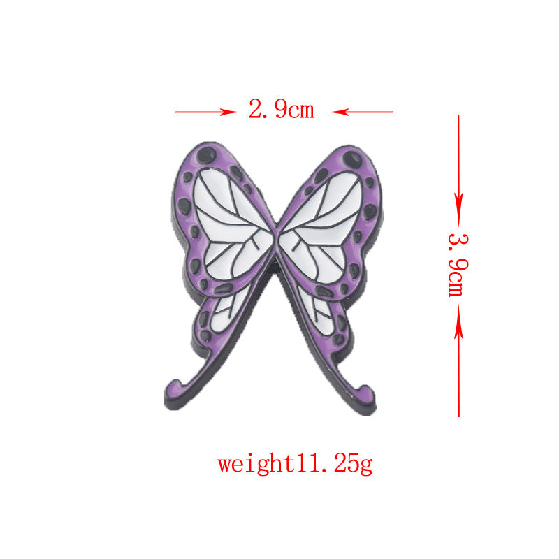 Color Butterfly Keychain Metal Pendant