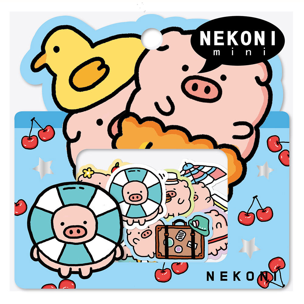 Cute Animal Creative Particle Bag Hand Account Decoration Sticker