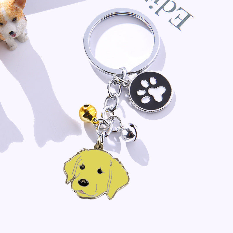 Creative Metal Pet Dog Key Chain Pendant