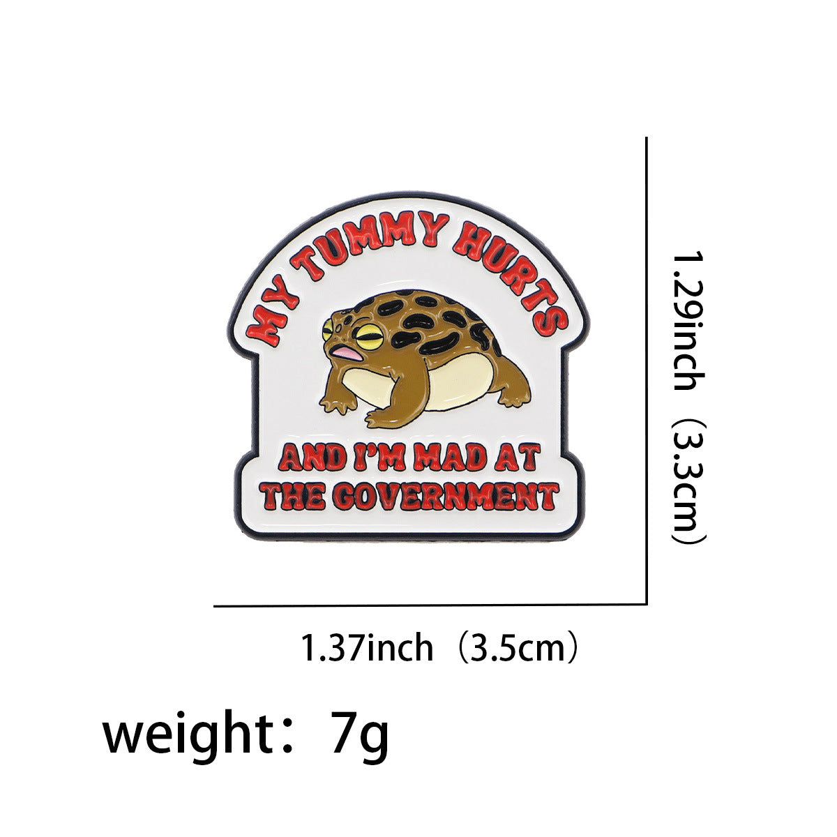 Frog Quotation Brooch Cartoon Golden M Badge Creative