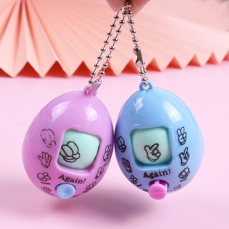 Keychain Scissors, Rock, Cloth Face Changing Capsule Toy Egg Toy