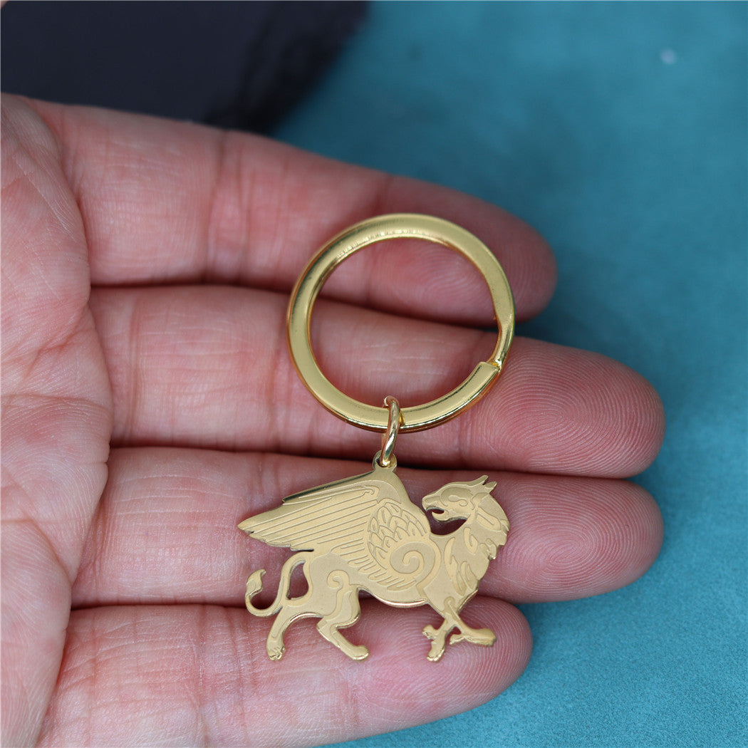 Fashion New Griffin Stainless Steel Anglo Pendant Keychain