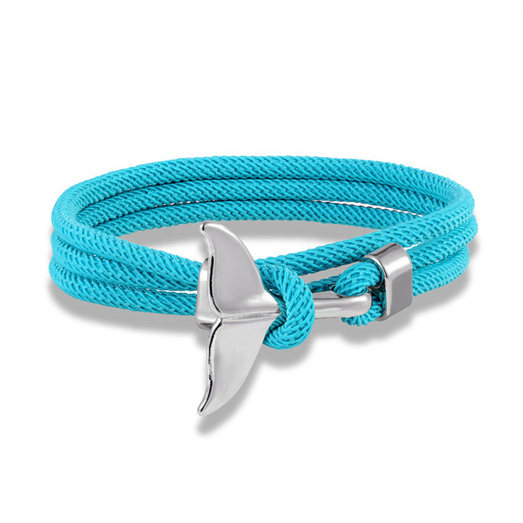 New Anchor Ocean Whale Tail Bracelet Milan Rope