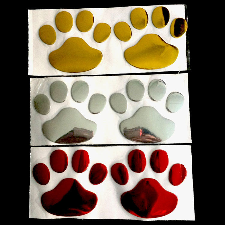 PVC Pair Hand-shaped Brush Dog Footprints Car Sticker Bumper Scratch Hidden Personality Stickers