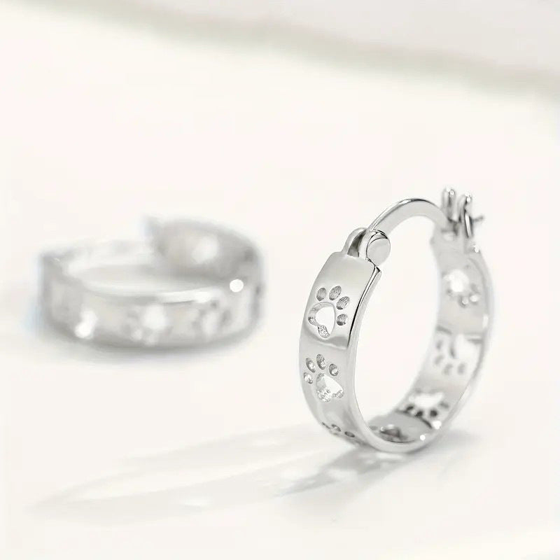 Animal Small Dog Paw Prints Earrings Fashion Exquisite