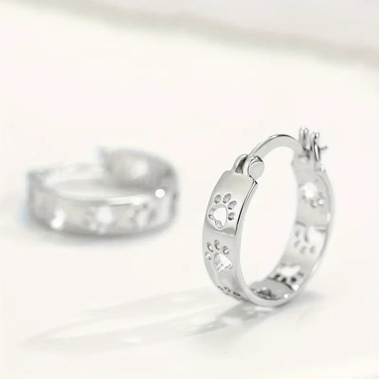 Animal Small Dog Paw Prints Earrings Fashion Exquisite