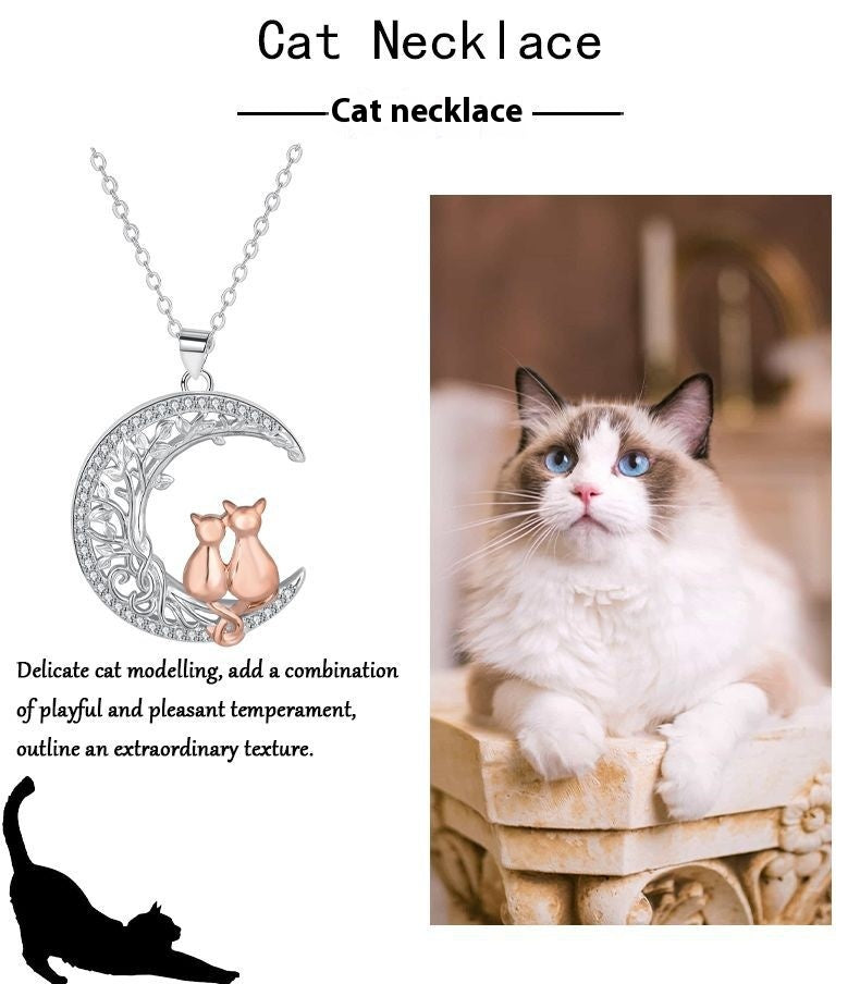 Fashion Design Of Cat Jewelry On The Moon