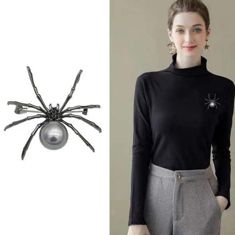 Spider Pearl Large Brooch Buckle For Light Protection
