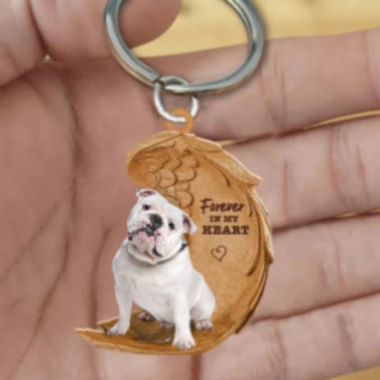 Pet Dog Angel Wings Keychain