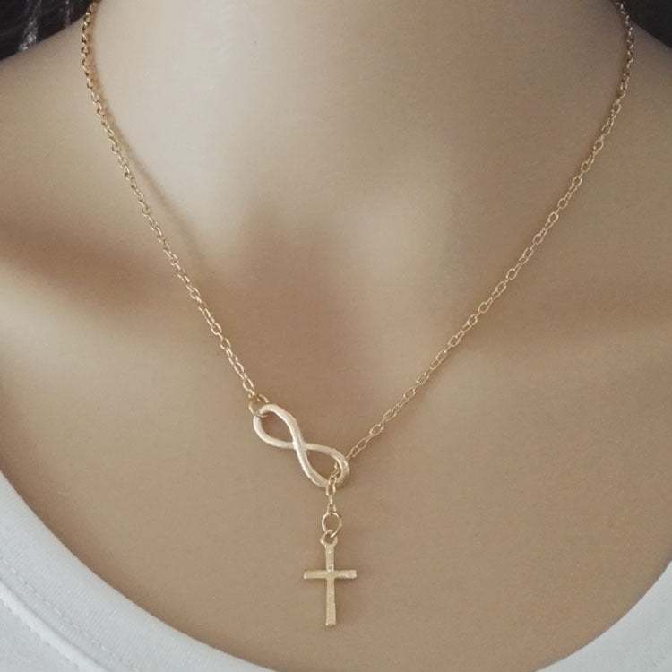 Simple Lucky Number 8-word Short Necklace Jewelry