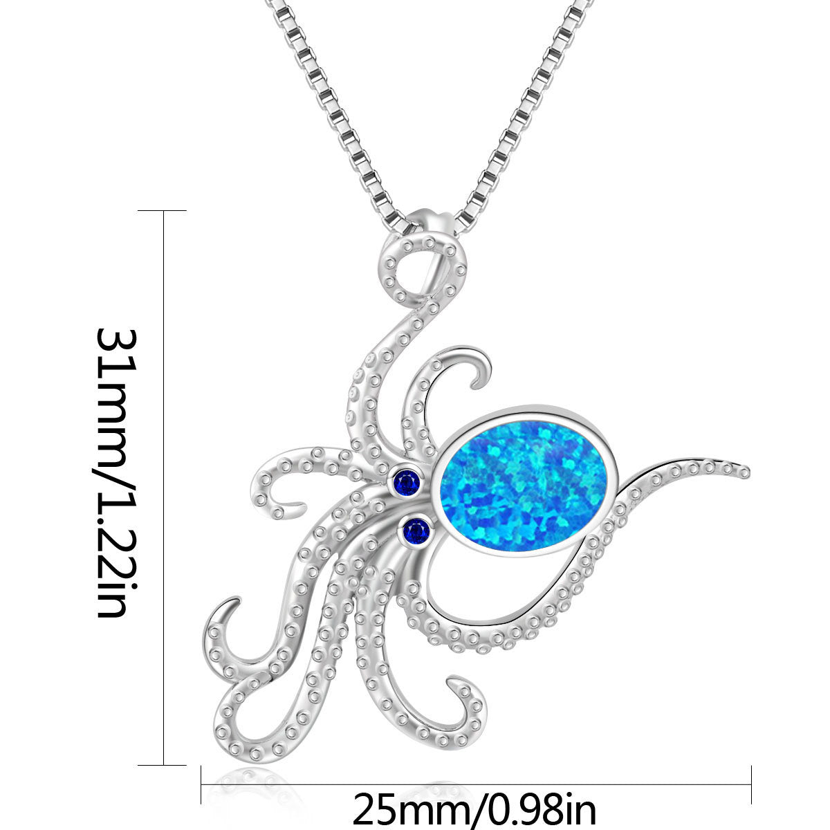 New Octopus Pendant Necklace Fashion Opal Jewelry