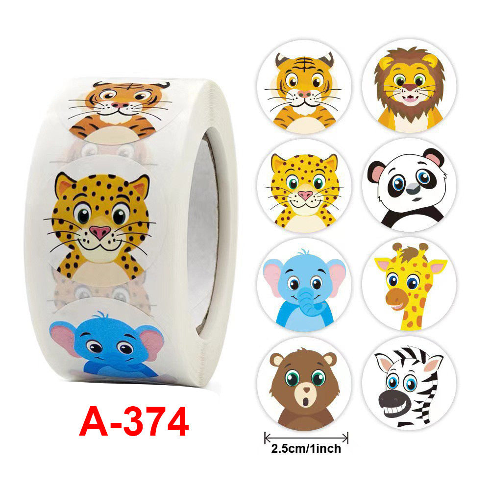 Children's Cartoon Animal Sticker Cute Reward Sticker Label