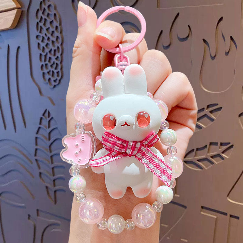 Cartoon Beaded Cute Bunny Doll Keychain