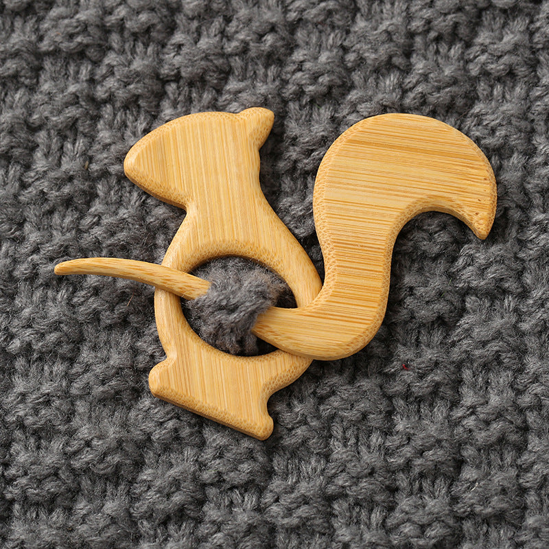 Wooden Animal Carving Brooch Gift