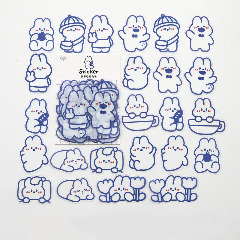 Cute Animal PET Sticker Salt Girl Heart Sticker