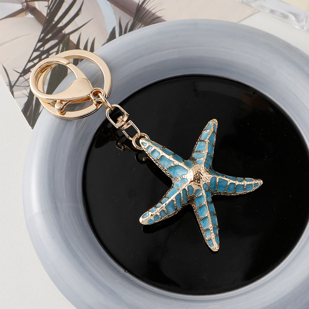 Starfish Shell Keychain Ocean Series