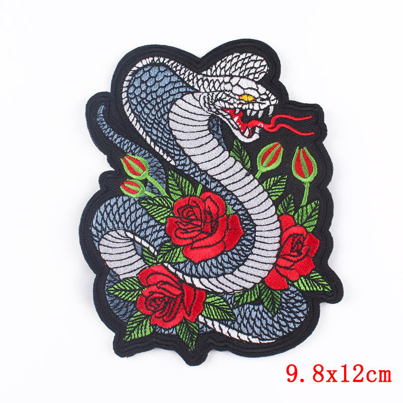 Fierce Animal Cloth Sticker Punk Muscle Animal Embroidery