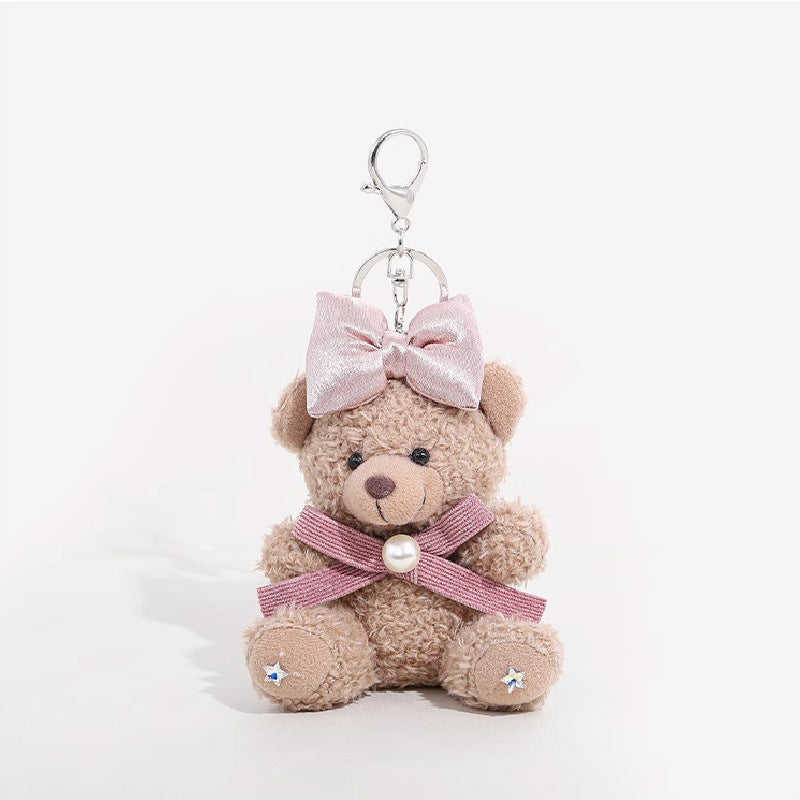 Cute Bow-knot Teddy Bear Bag Charm Keychain