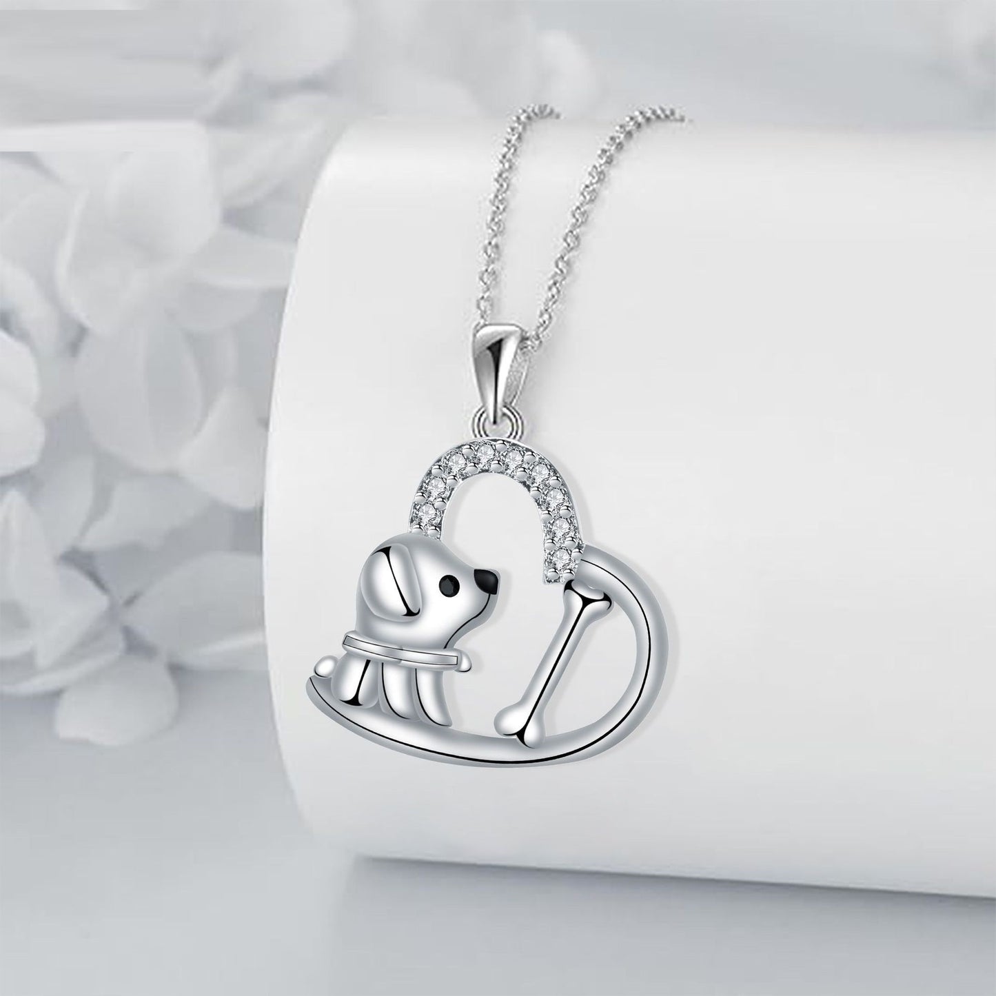 Heart Pendant Dog Necklace Simple Jewelry
