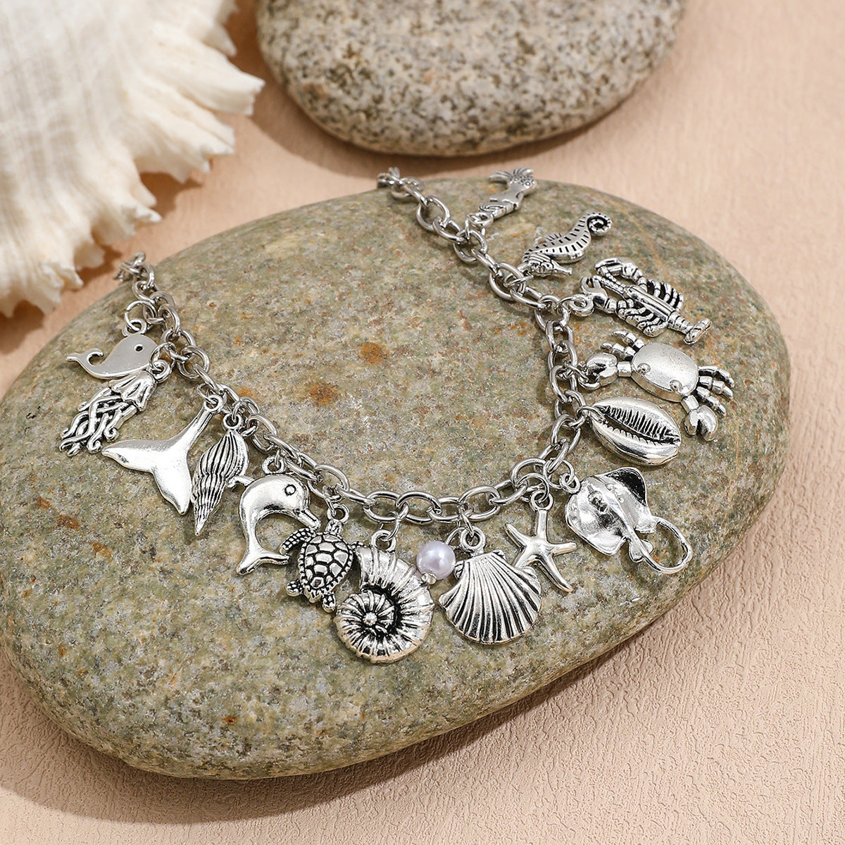 Punk Style Multi-element Bracelet With Personalized Airplane Letters