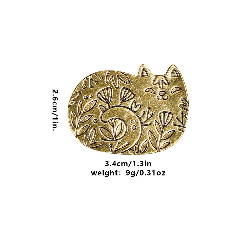 Fashion Personality Trend Vintage Engraving Animal Series Brooch