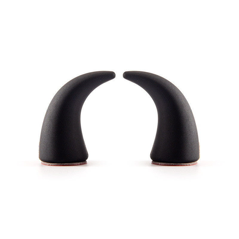 CAR Mini Steering Wheel Devil Horn Decorative Sticker Ornaments