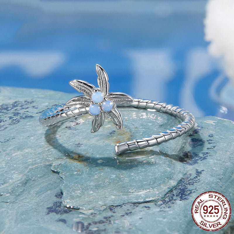 925 Sterling Silver Coconut Open Ring