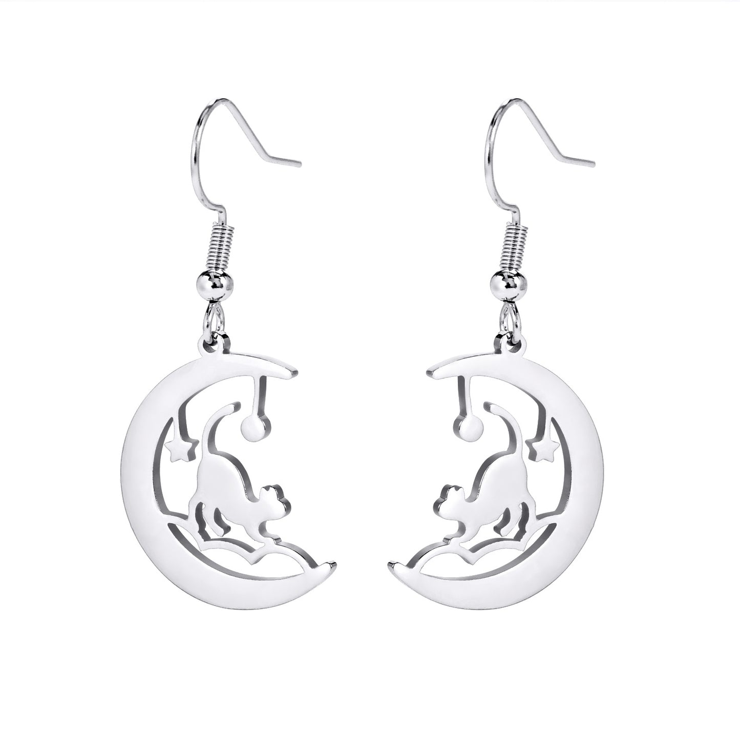 Women's Stainless Steel Animal Cat Earrings