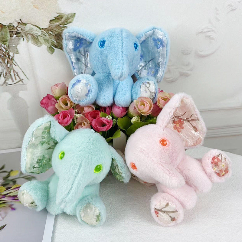 Cartoon Cute Elephant Plush Pendant Keychain