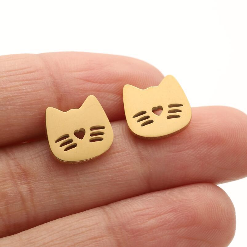 Stainless Steel Cute Animal Series Stud Earrings