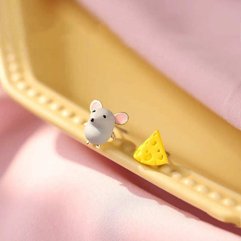 Women's Asymmetric Cartoon Animal Earrings Jewelry
