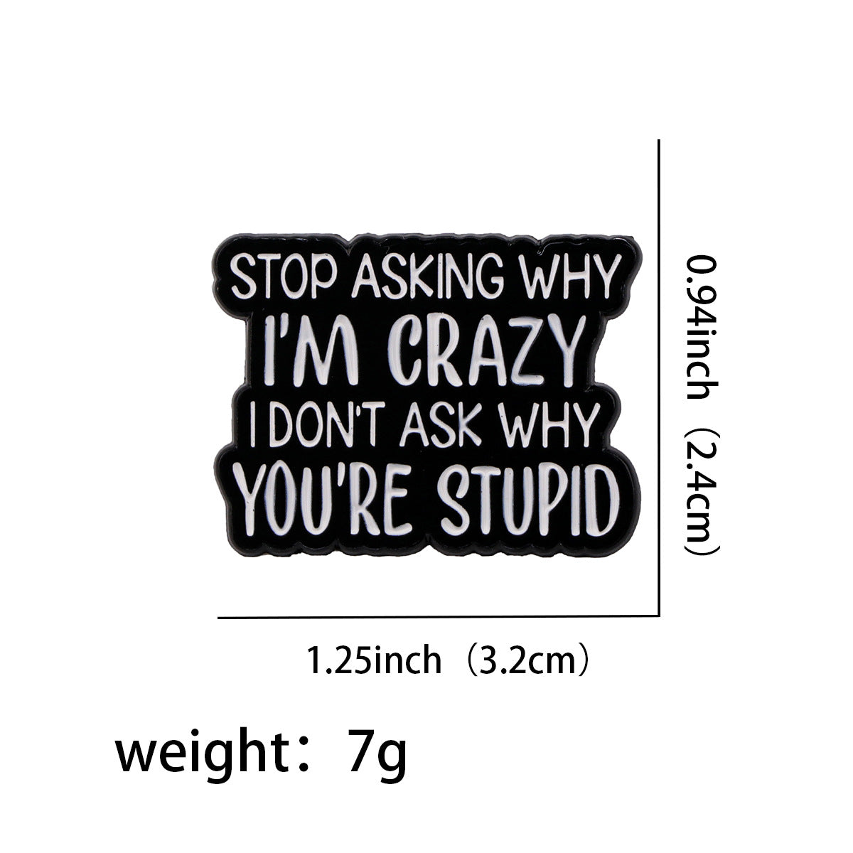 Creative English Letter Ornament Medal Clothing Brooch