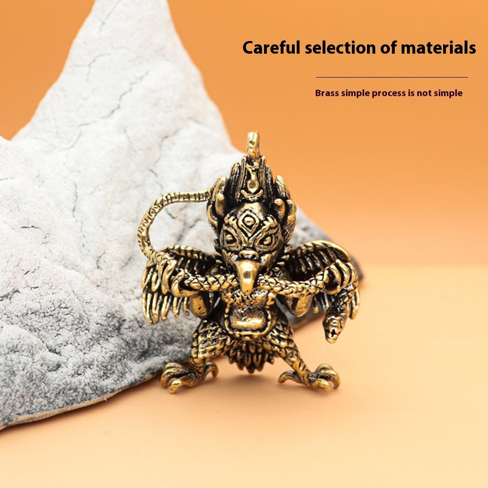 Rabbit Year Dapeng Bird Keychain Pendant Tibetan Bronze