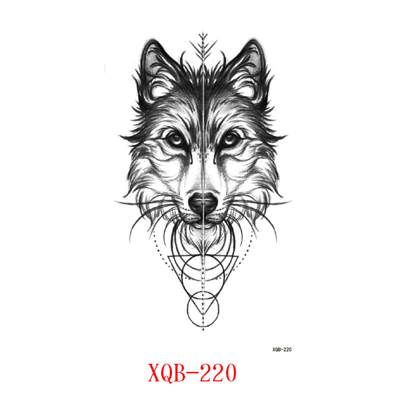 Paper Small Full Arm Flower Letter Animal Tattoo Sticker