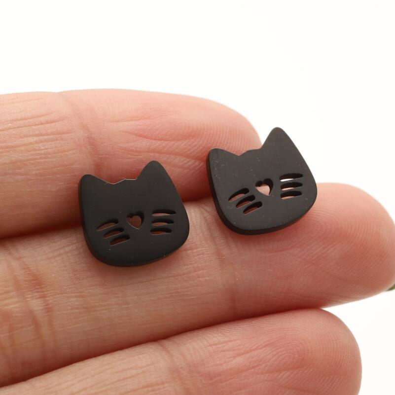 Stainless Steel Cute Animal Series Stud Earrings