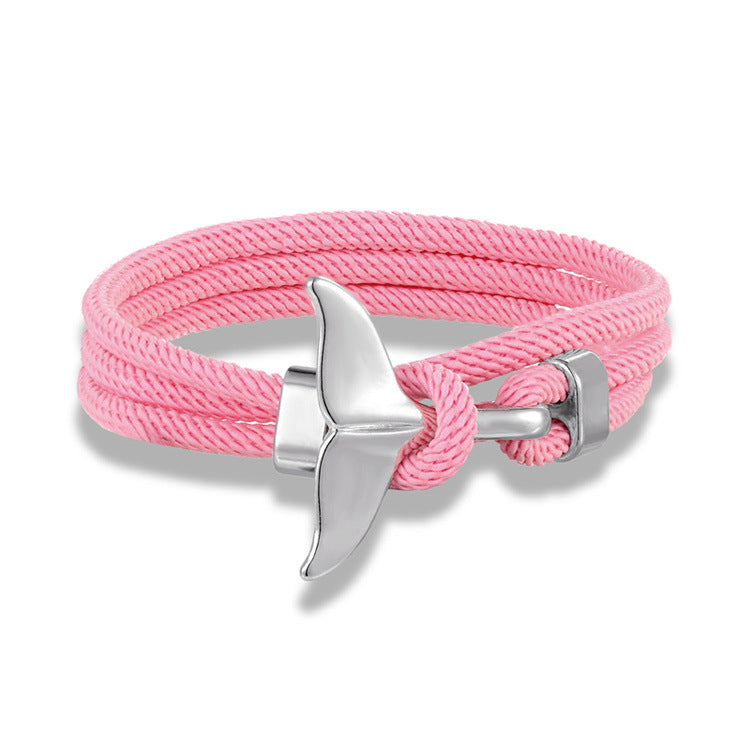 New Anchor Ocean Whale Tail Bracelet Milan Rope