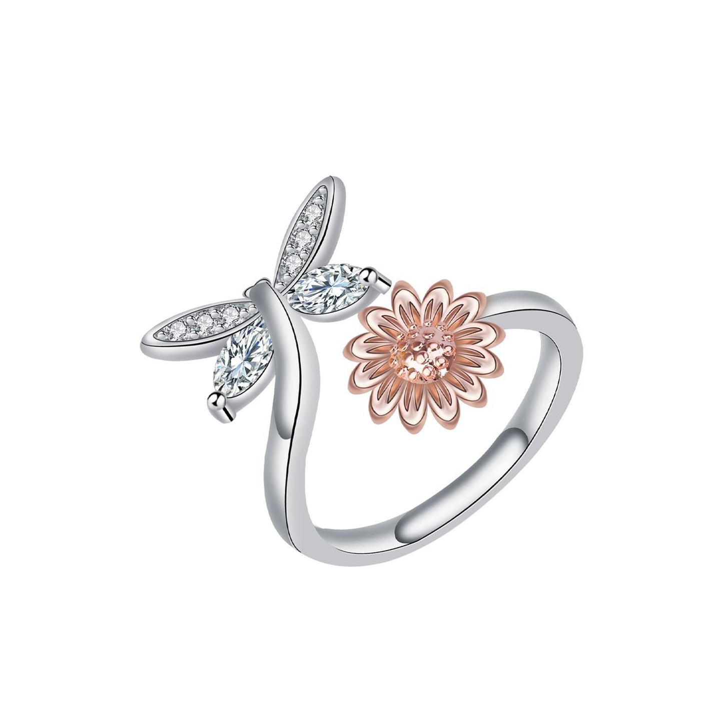 Dragonfly Ring Female Adjustable Ring