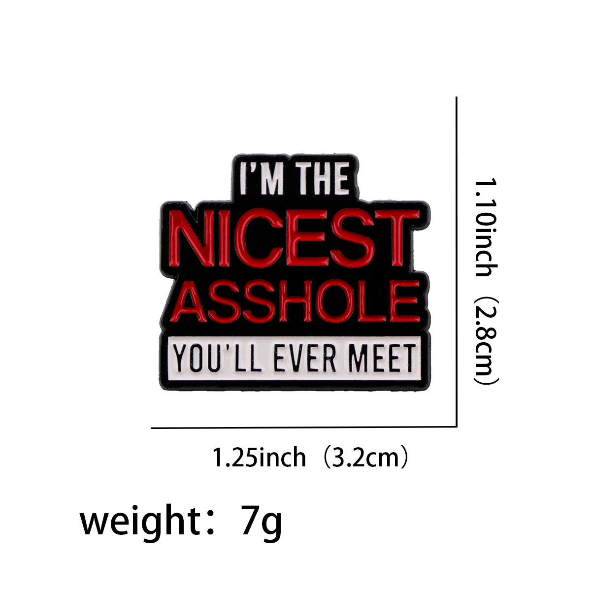 Creative English Letter Ornament Medal Clothing Brooch