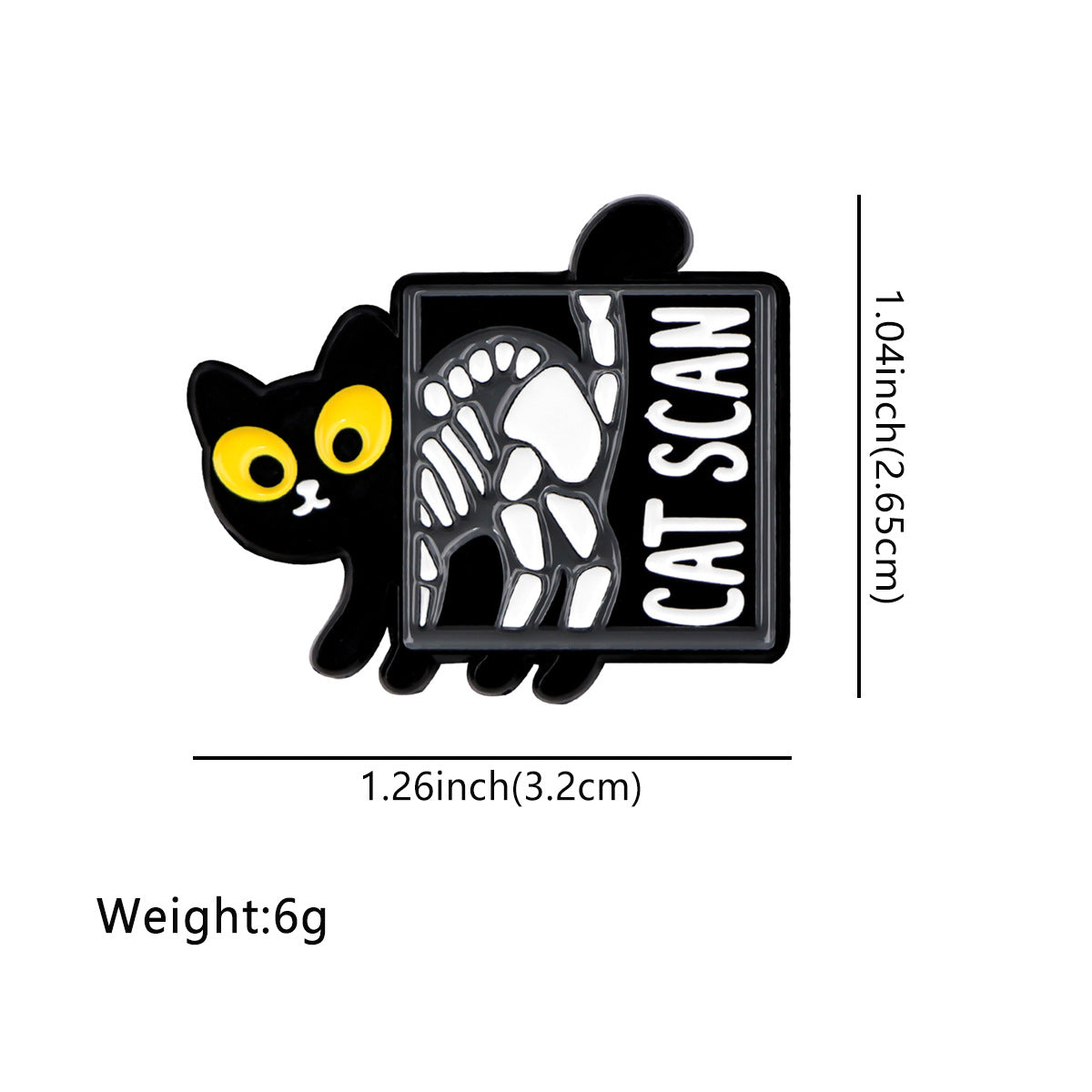 Cartoon Animal Black Cat Pin Alloy Badge