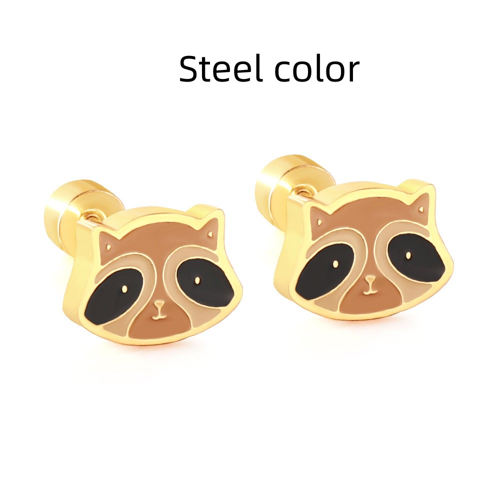 European And American Earrings Lovely Animal Lady