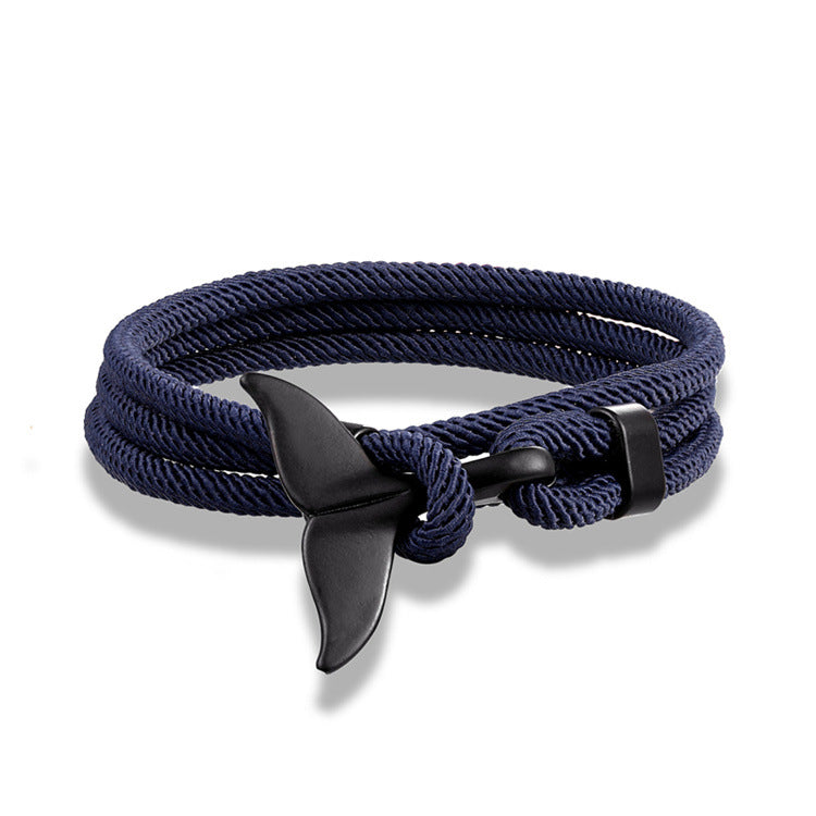 New Anchor Ocean Whale Tail Bracelet Milan Rope
