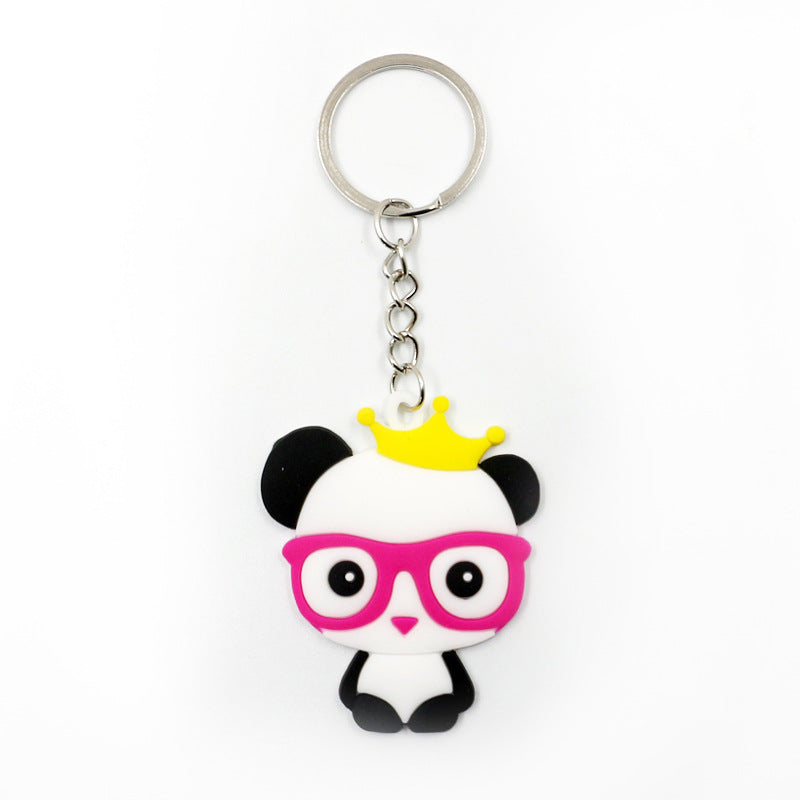 Panda Keychain Cute Cartoon Key Ring Car Pendant Accessories Small Gift
