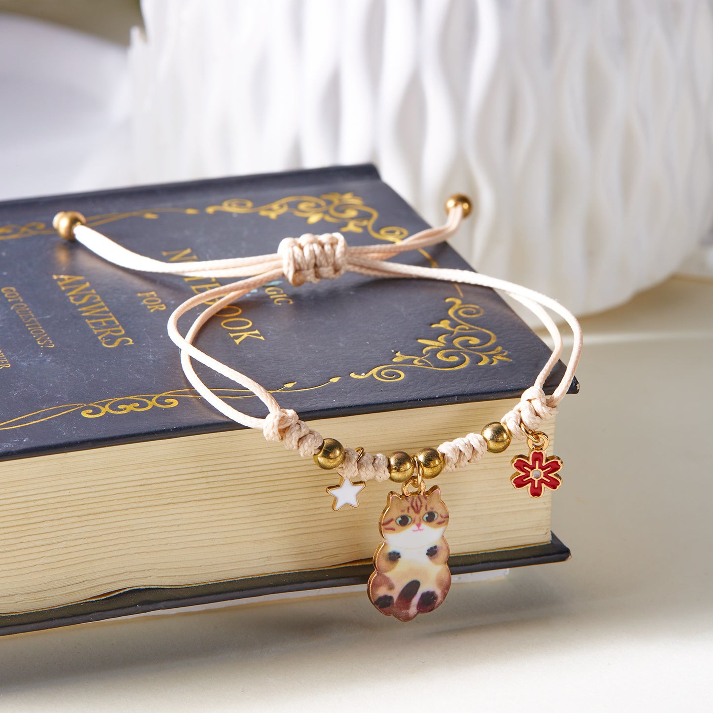 Cat Bracelet Women's Cute Fashion Pendant Woven