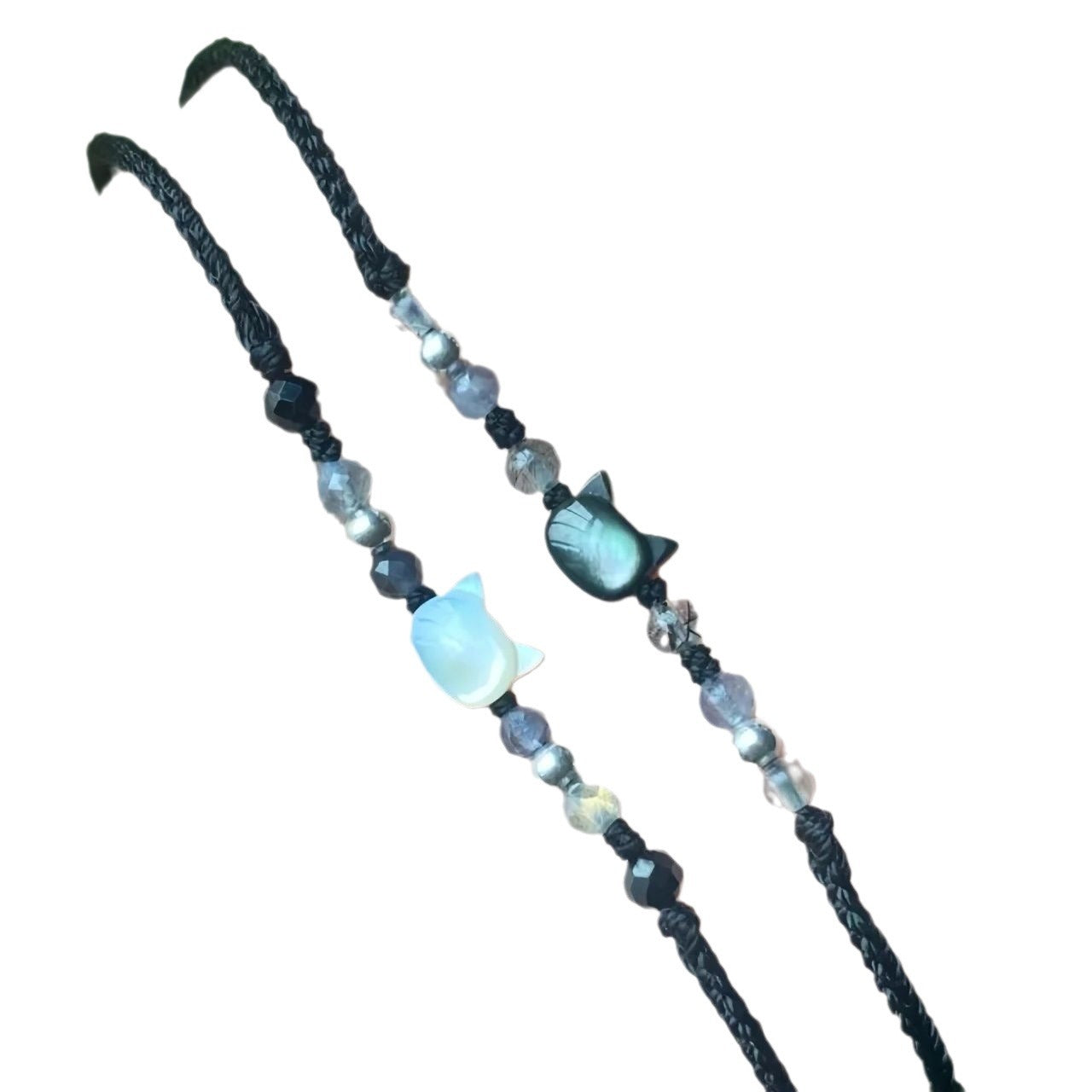 Black Cat White Cat Shell Bracelet