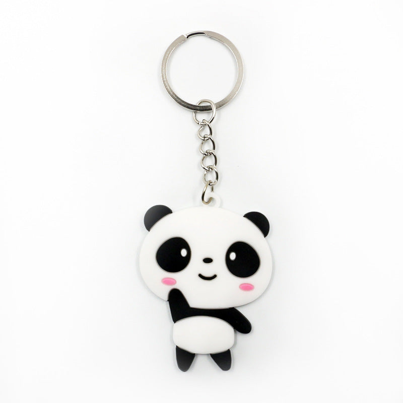 Panda Keychain Cute Cartoon Key Ring Car Pendant Accessories Small Gift