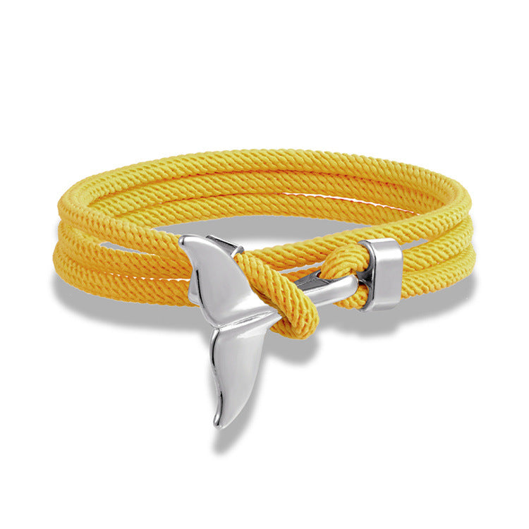 New Anchor Ocean Whale Tail Bracelet Milan Rope