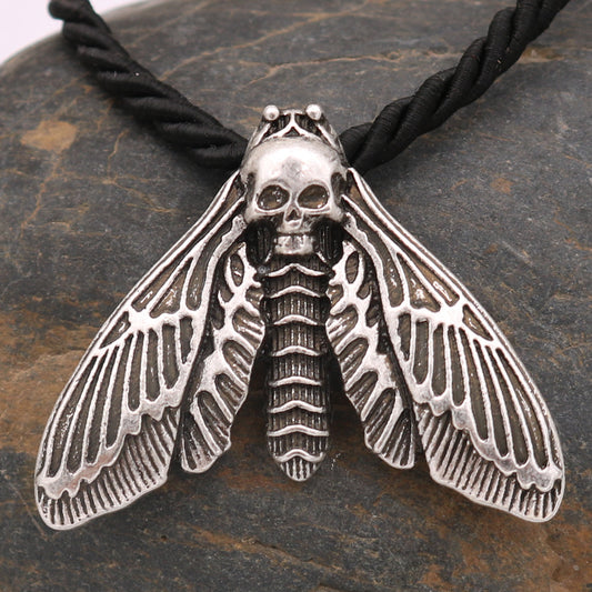 Skull Head Moth Necklace Popular European And American Accessories Animal Pendant Ladies Jewelry